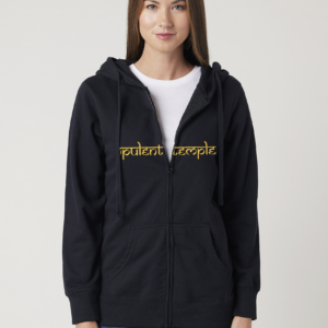 Opulent Temple Ladies' Gold Foil Hoodie - Front