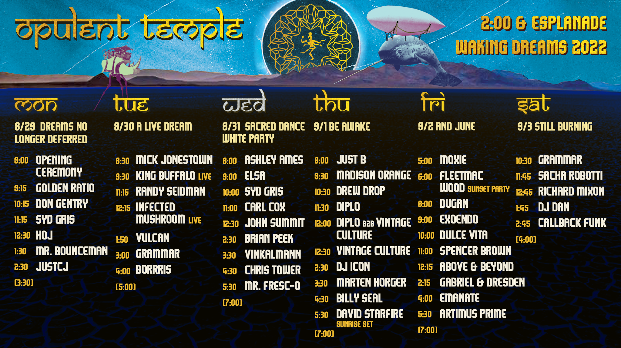 Burning man line up deals