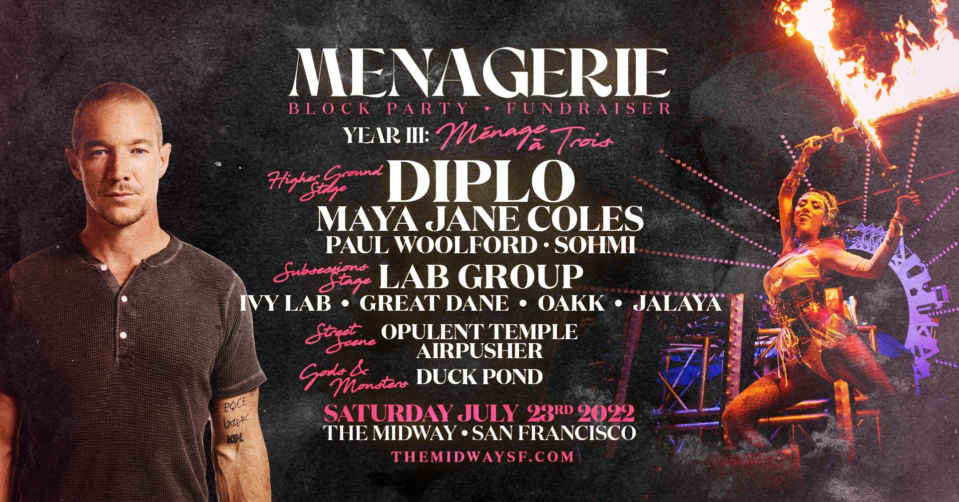 The Menagerie at The Midway ft. Diplo