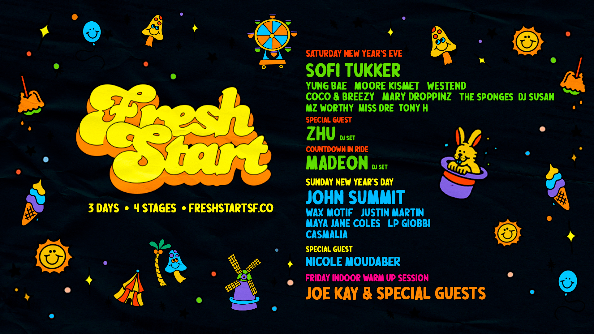 FRESH START 2023: ZHU, SOFI TUKKER, JOHN SUMMIT, MADEON & MORE