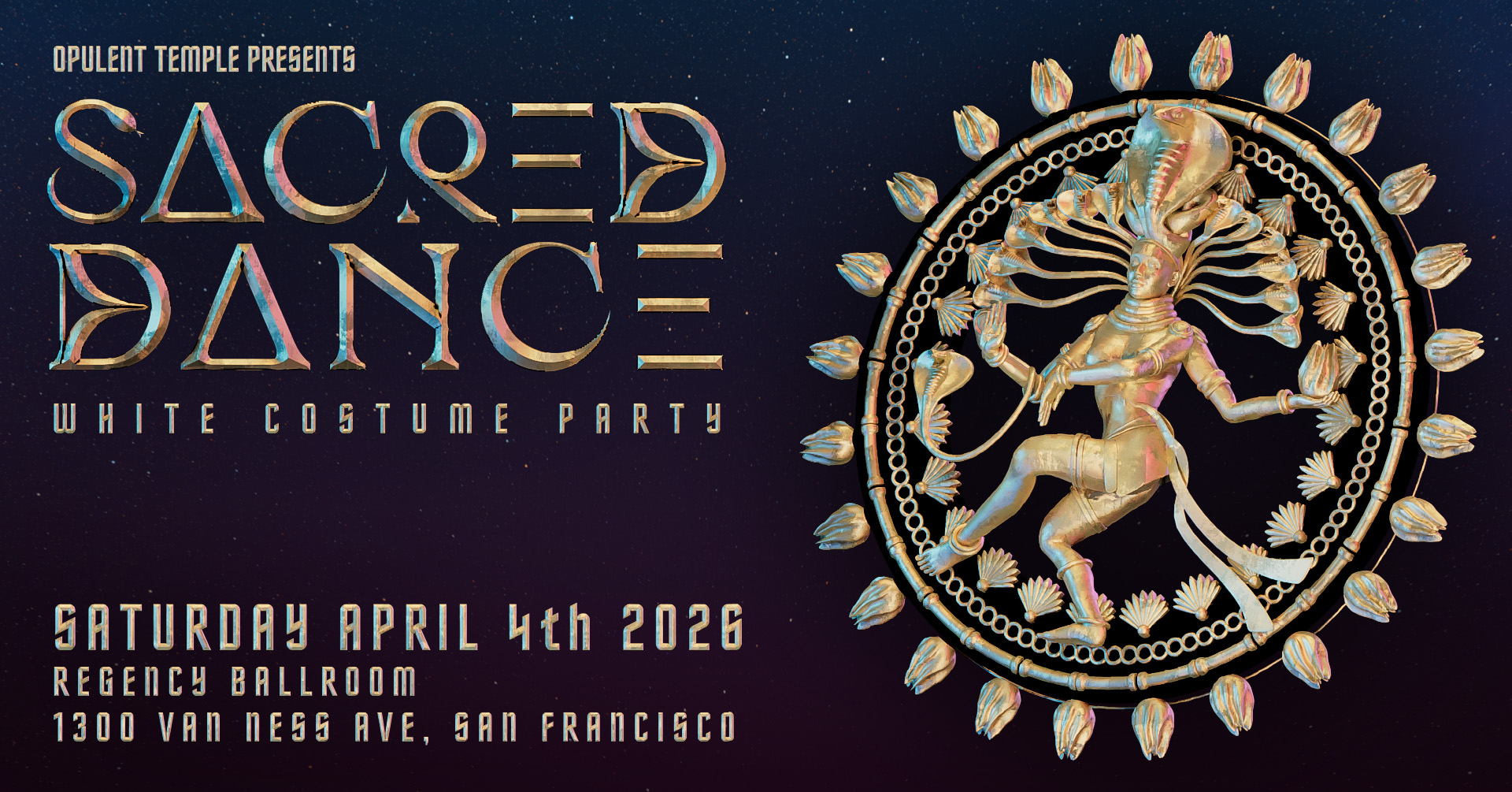 Opulent Temple’s Sacred Dance (white costume party) in San Francisco